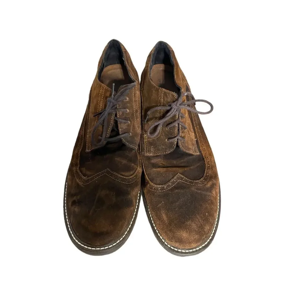 NAOT MAGNATE‎ sz 47 12.5 13 Brown leather suede oxford wingtip